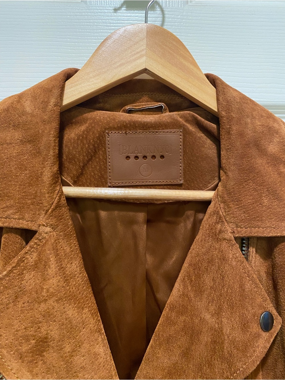 BlankNYC Whisky-Brown Suede Moto Jacket Size M Excellent Condition - Picture 4 of 12